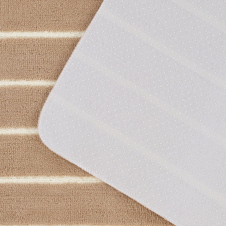 キッチンマット(45×120cm・キレイ宣言)ベージュ/グレー