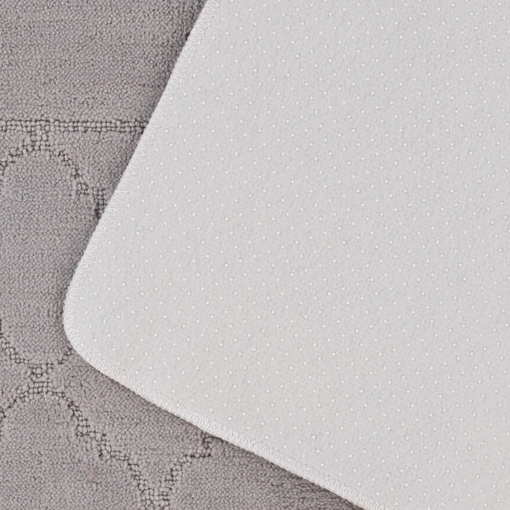 キッチンマット(45×120cm・キレイ宣言)グリーン/グレー