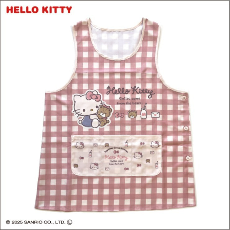 ハローキティ　Hello Kitty　エプロン　トレー ハローキティ 送料無料 エプロン 110cm ショートケーキ柄 約44