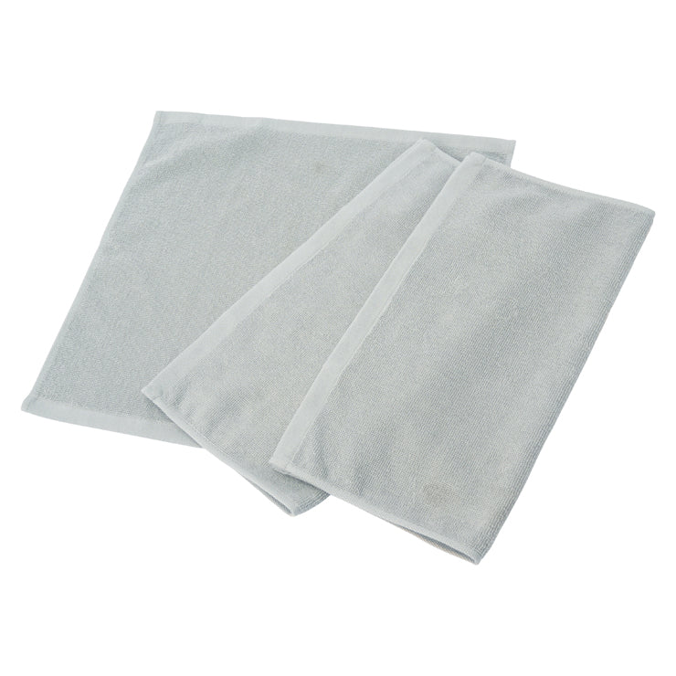 【まとめ買い】ハンドタオル 30枚入 360g/m²(3枚×10セット)ホワイト/グレー