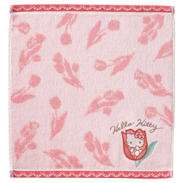 刺しゅう使いハンドタオル(1枚・ハローキティ)