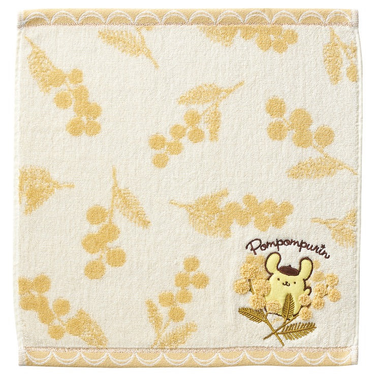 刺しゅう使いハンドタオル(1枚・ポムポムプリン)