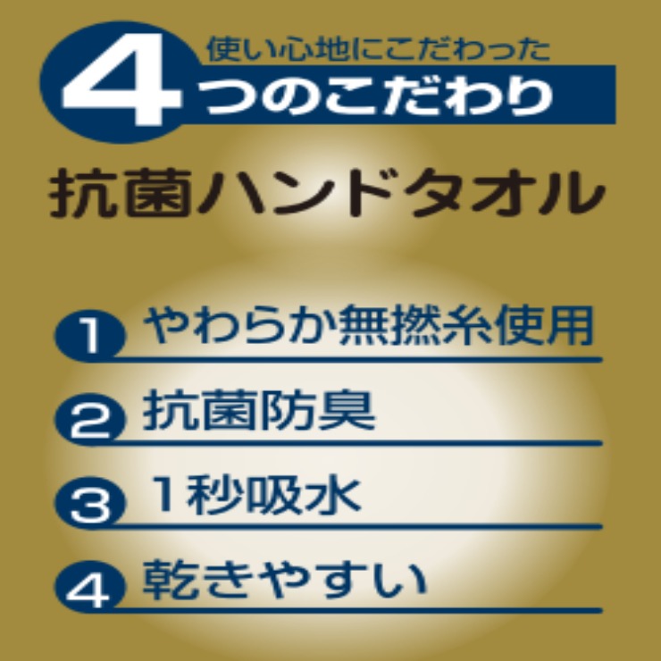 2枚組ハンドタオル(4つのこだわり・ストライプ)