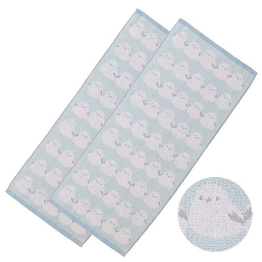 2枚組フェイスタオル シマエナガ(CLOSSHI 4つのこだわり)