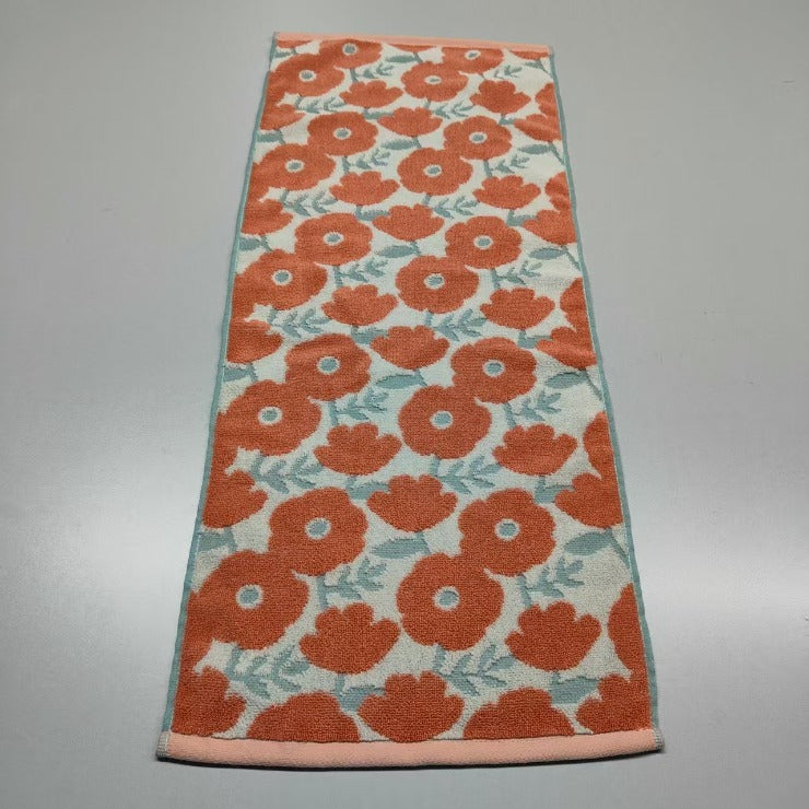 2枚組フェイスタオル(4つのこだわり・花)