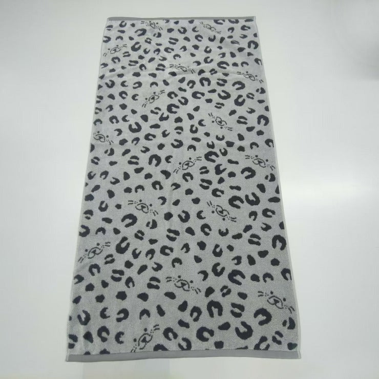 バスタオル(4つのこだわり・ヒョウ柄&フェイス)