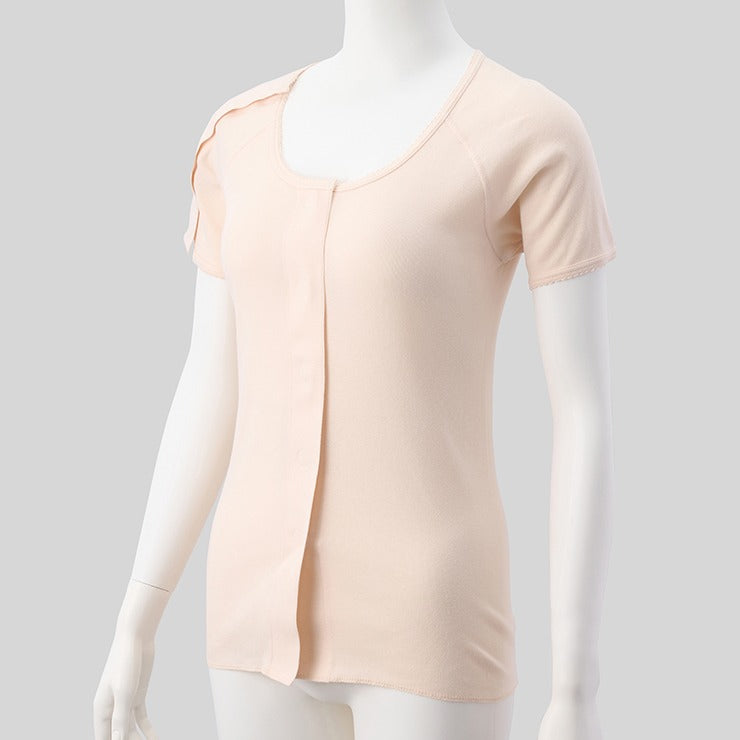 レディース 右袖/前開き3分袖インナー(ワンタッチテープ)