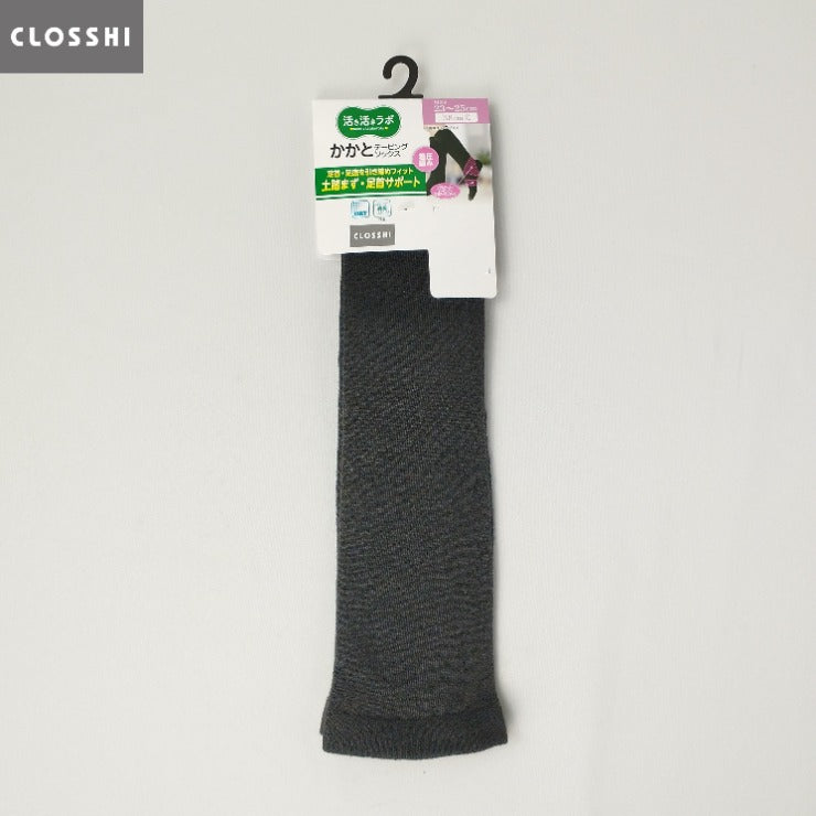 レディース 38cm丈 着圧かかとテーピングハイソックス(活き活きラボ)