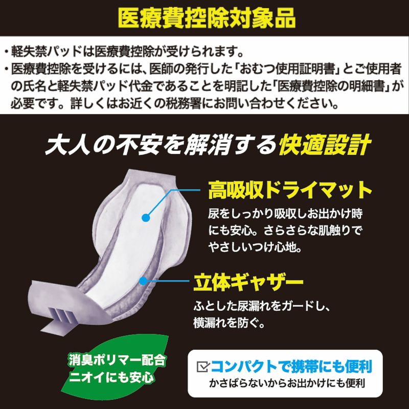 軽失禁用 尿漏れパッド(6枚入り)