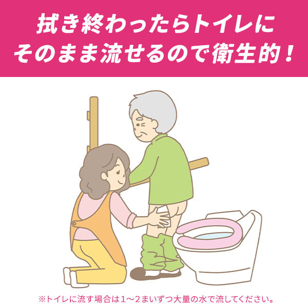 ハビナース トイレに流せるおしりふき 大判厚手(40枚入り)
