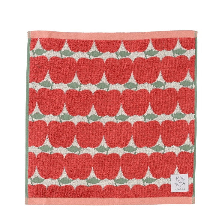 2枚組ハンドタオル（SEASON REASON) りんご柄