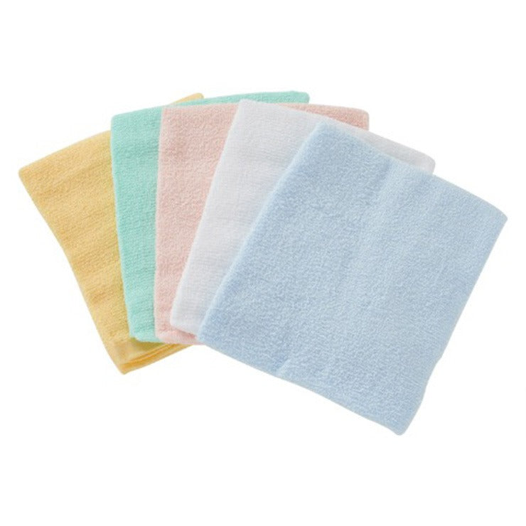 【まとめ買い】フェイスタオル 50枚入 薄手（5枚×10セット）4色展開