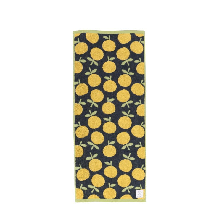 2枚組フェイスタオル（SEASON REASON) みかん柄