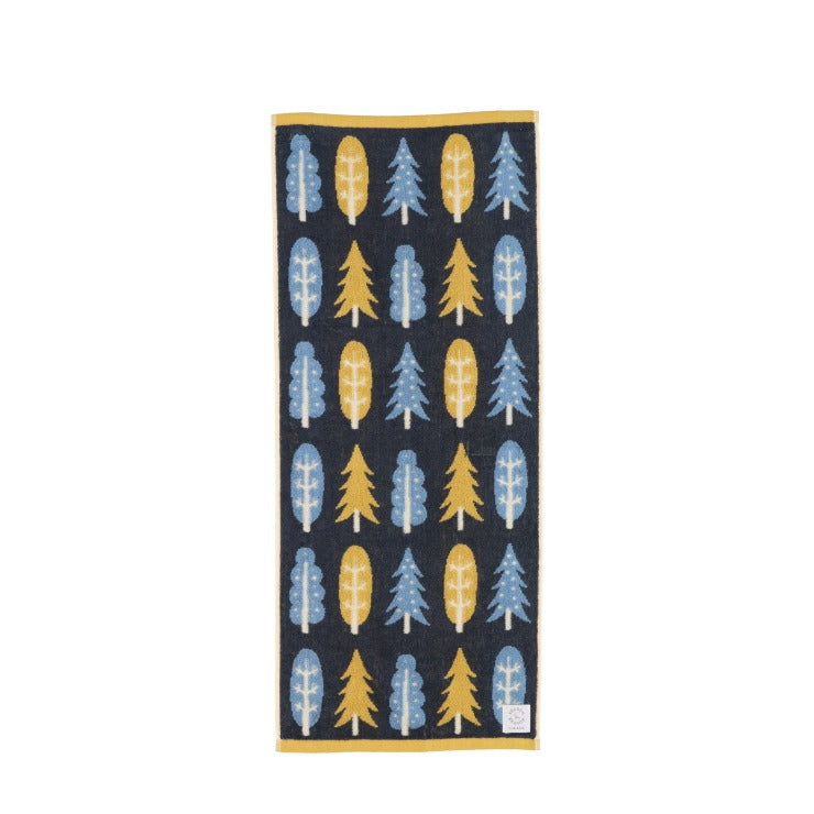 2枚組フェイスタオル（SEASON REASON) 木々の柄
