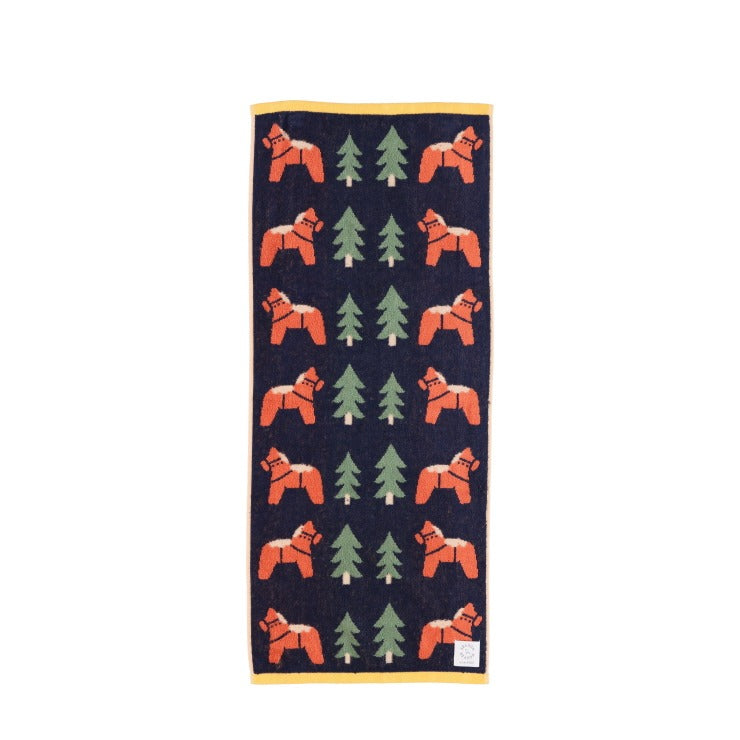 2枚組フェイスタオル（SEASON REASON) ホース柄