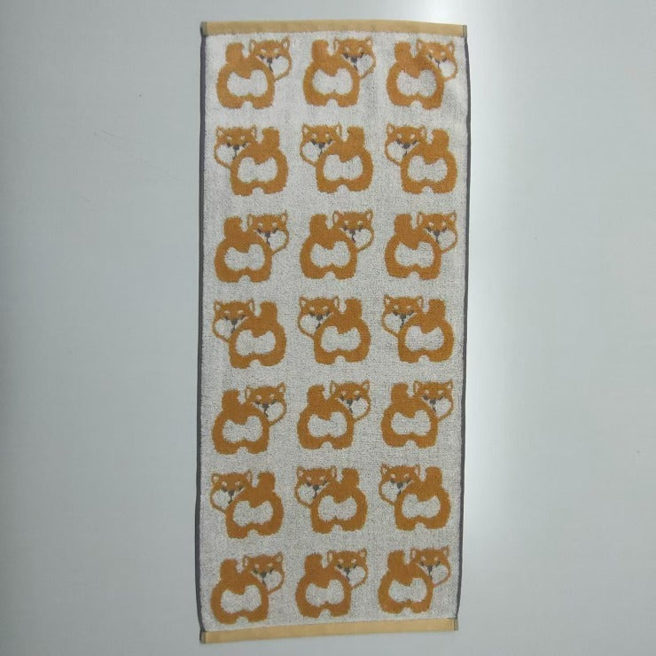 2枚組フェイスタオル（4つのこだわり・柴犬）