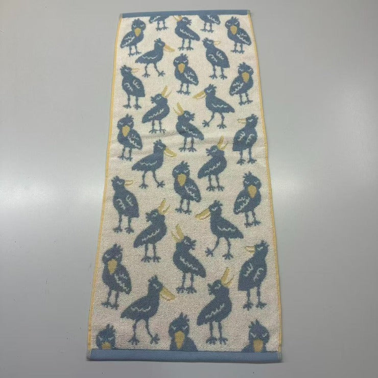 2枚組フェイスタオル（4つのこだわり・ハシビロコウ）