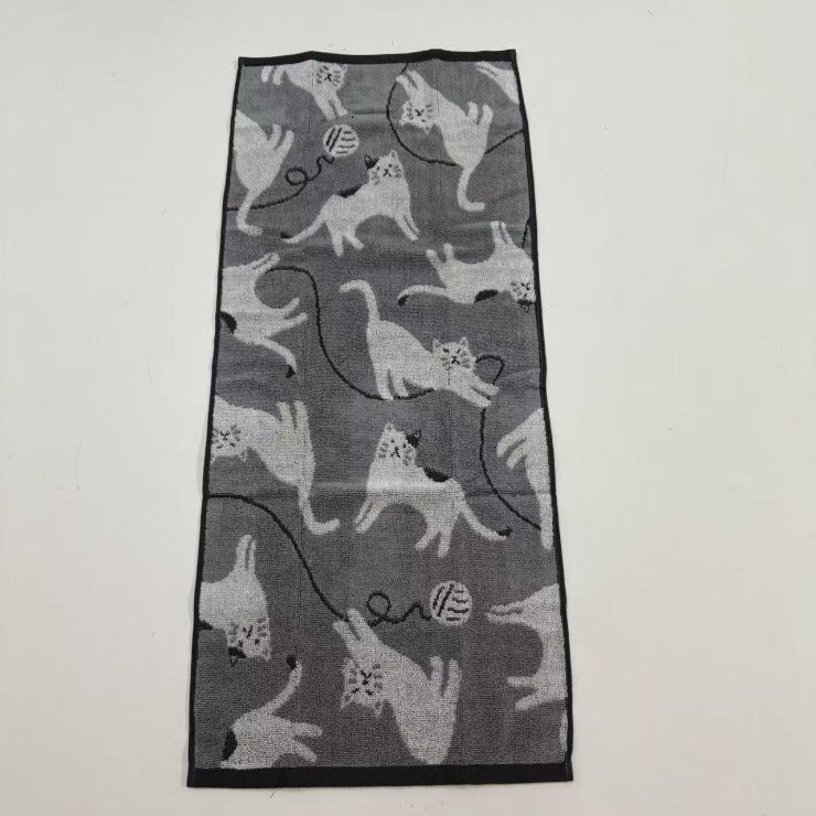 2枚組フェイスタオル（4つのこだわり・猫）