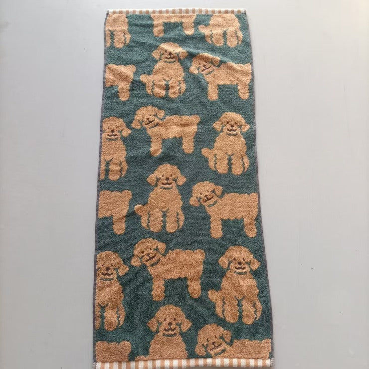 2枚組フェイスタオル（4つのこだわり・プードル）