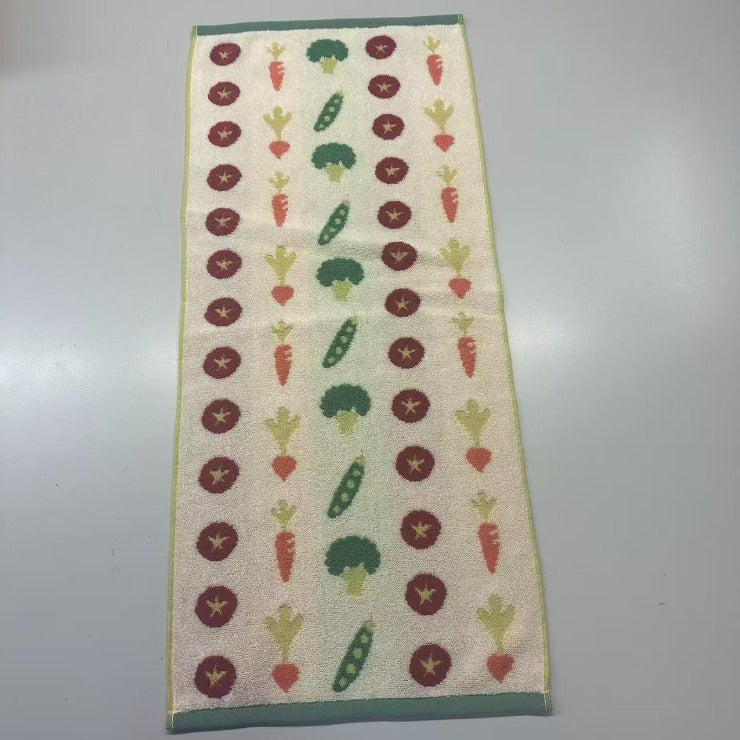 2枚組フェイスタオル（4つのこだわり・野菜）