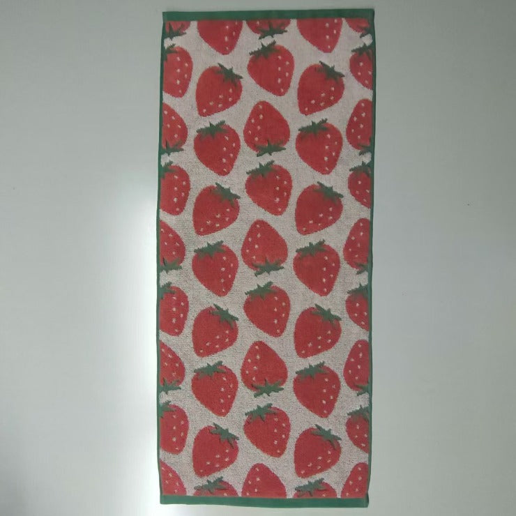 2枚組フェイスタオル（4つのこだわり・いちご）
