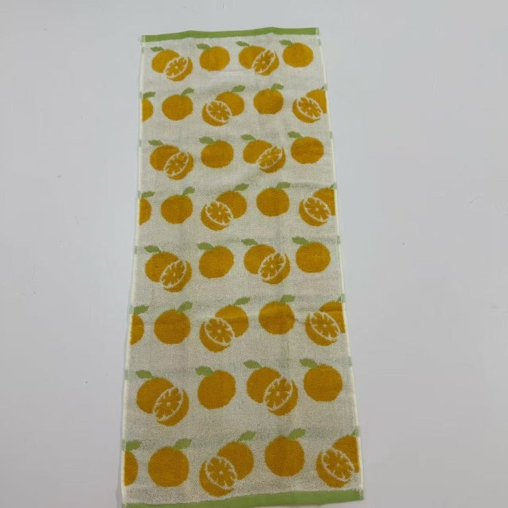 2枚組フェイスタオル（4つのこだわり・みかん）