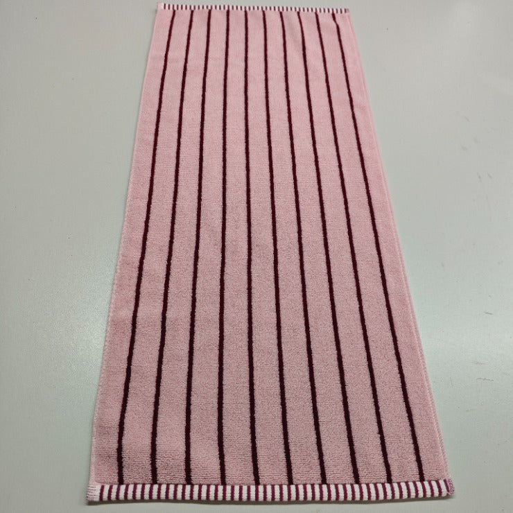 2枚組フェイスタオル（4つのこだわり・細ストライプ）