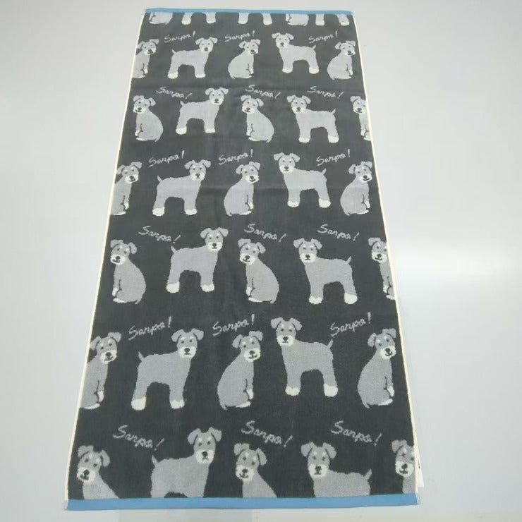 バスタオル（4つのこだわり・シュナウザー）