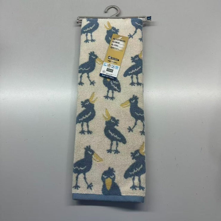 バスタオル（4つのこだわり・ハシビロコウ）