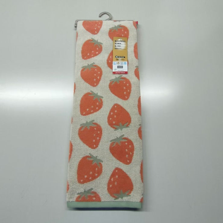 バスタオル 大判（4つのこだわり・いちご）