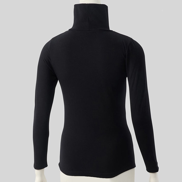レディース　タートルネック長袖インナー(3L～5L・FIBER HEAT COTTON)