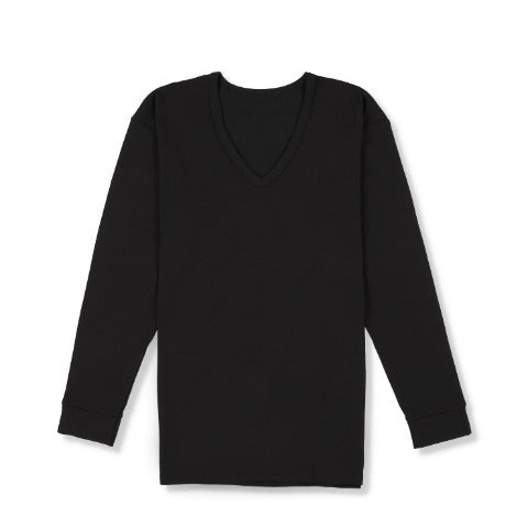 メンズ　長袖Ｖ首インナー（FIBERHEAT PREMIUM あったかモイスト）