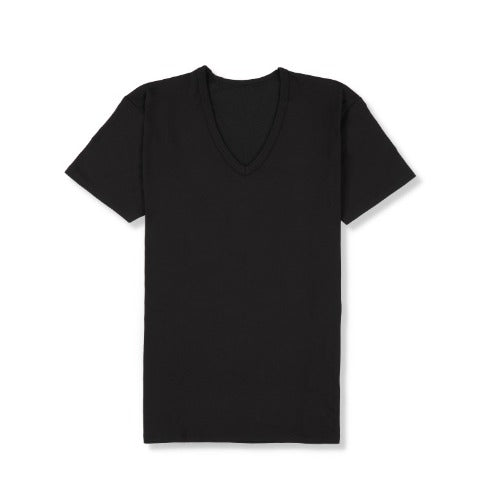 メンズ　半袖V首インナー（FIBERHEAT PREMIUM あったかモイスト）