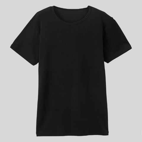 メンズ 半袖丸首インナー（3L・FIBERHEAT PREMIUM あったかコットン）