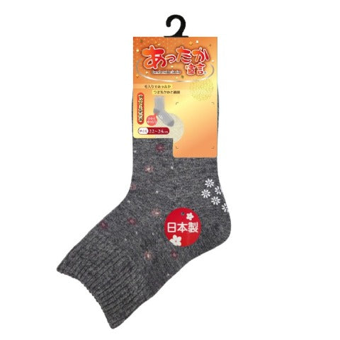 レディース　日本製クルーソックス