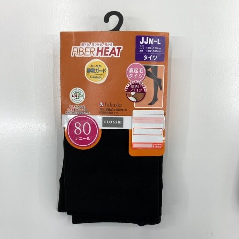レディース　タイツ（大きいサイズ・80デニール・FIBER HEAT）