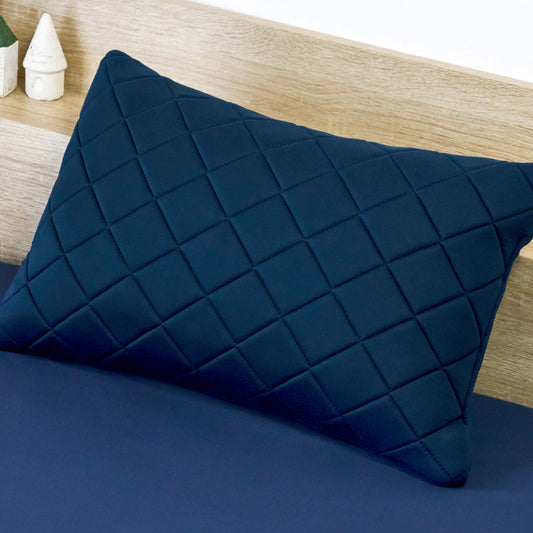 低反発チップ枕（35×50cm）グレー/ネイビー