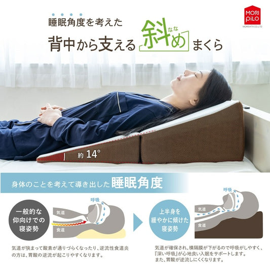 背中から支える斜めまくら（70×70cm）