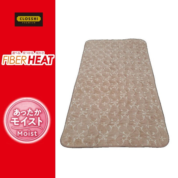 敷きパッド（シングルサイズ・FIBER HEAT）ダマスク柄